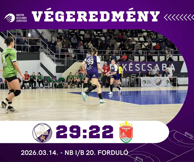 Tappe-Békéscsabai Előre NKSE - Komárom VSE 29-22 (13-12) Tappe-Békéscsabai Előre NKSE - Komárom VSE 29-22 (13-12)