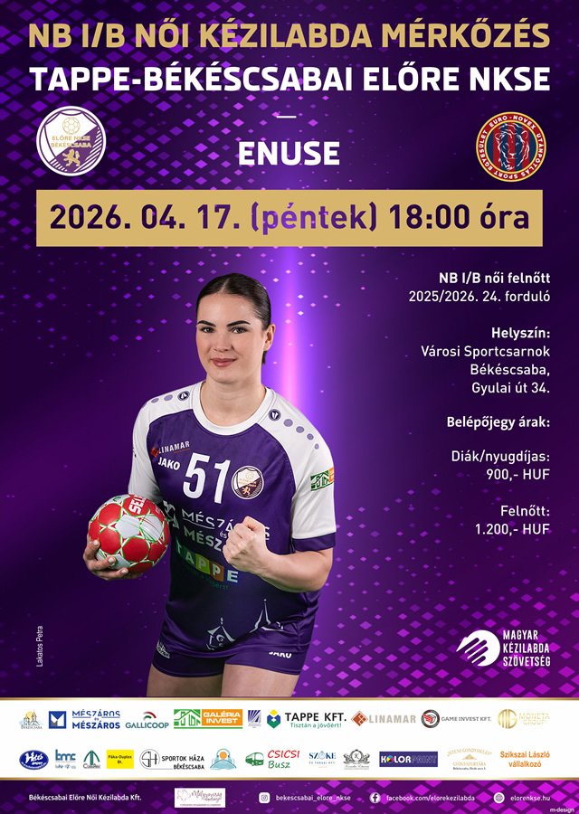 Tappe-Békéscsabai Előre NKSE - ENUSE Tappe-Békéscsabai Előre NKSE - ENUSE